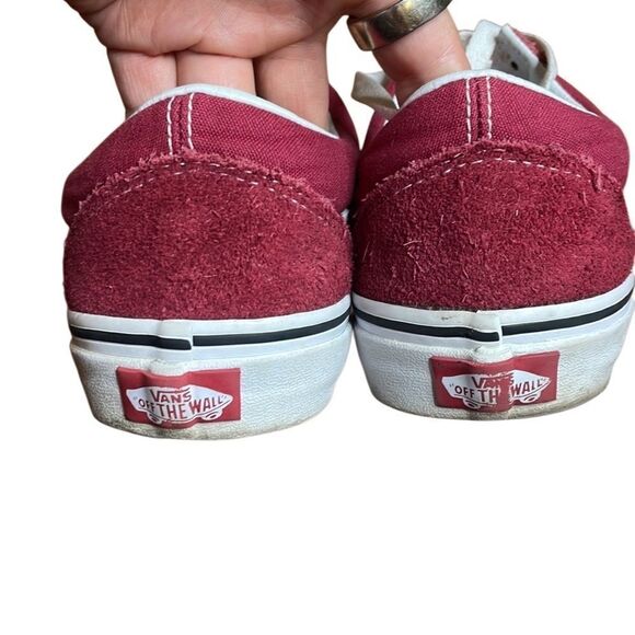 Vans Old Skool Low Top red Suede Men’s 6.5 women’s 8 - Picture 5 of 6